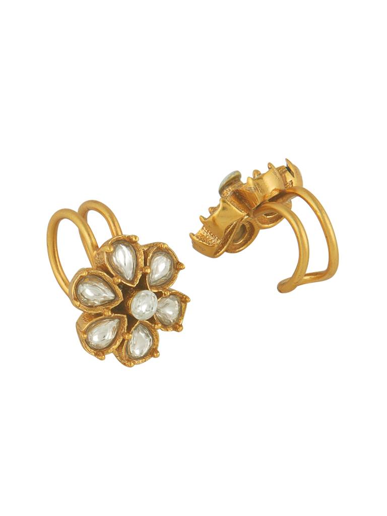 Floral Kundan Ear Cuff : WFEE504