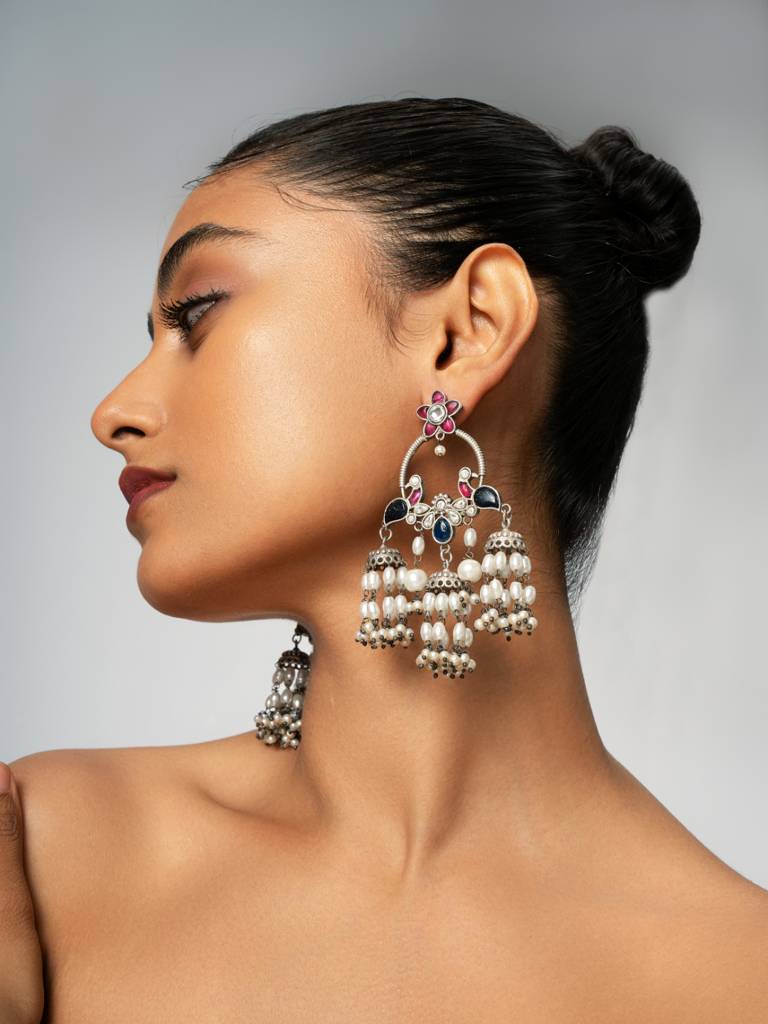 Gypsy Empress Trio Jhumki Earrings : WFEO404