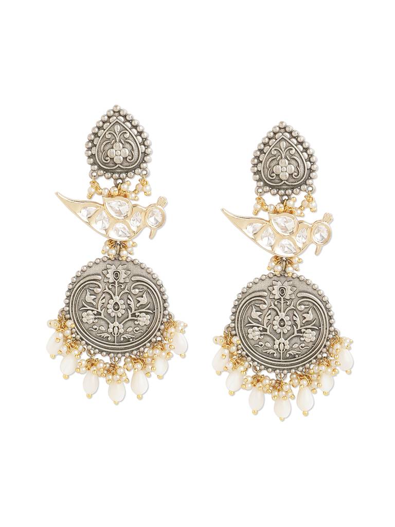 Gypsy Kundan Songbird Dangler Earrings : WFEO408