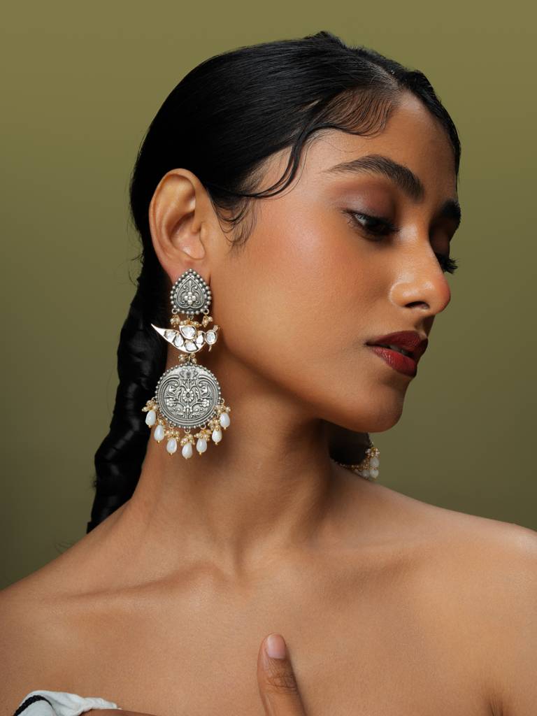 Gypsy Kundan Songbird Dangler Earrings : WFEO408