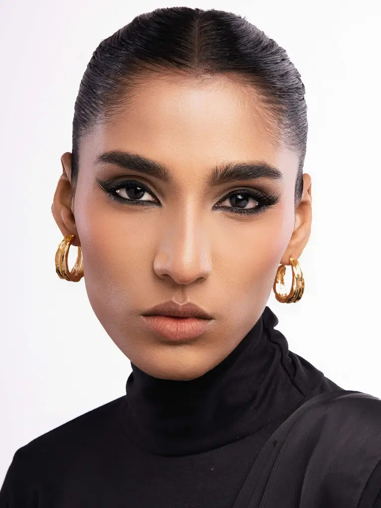 Nova Sun Streaked Hoop Earrings : WFEP109