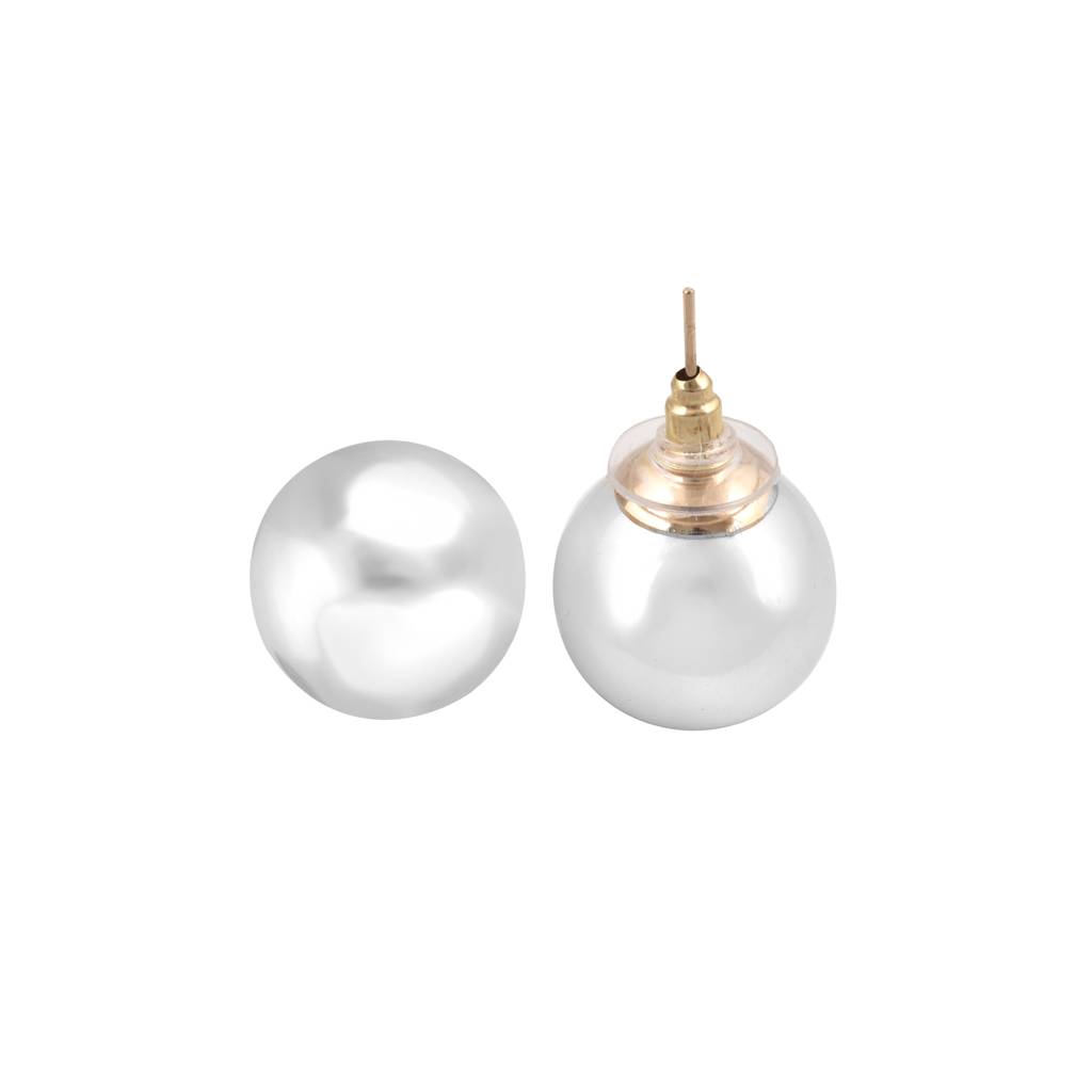 The Pearl Story - 15 Mm Ivory White Shell Pearl Studs : WFES32