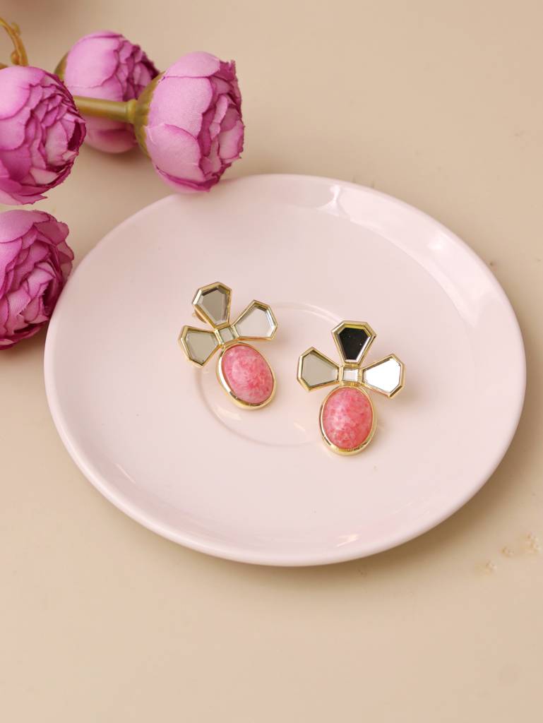 The Pearl Story - 25 Mm Deep Grey Shell Pearl Statement Studs : WFES33