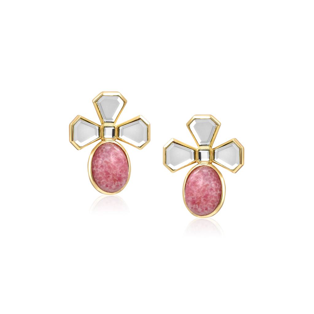 The Pearl Story - 25 Mm Deep Grey Shell Pearl Statement Studs : WFES33