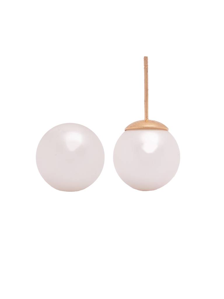 The Pearl Story -Ivory White Pearl Stud Earrings : WFES56