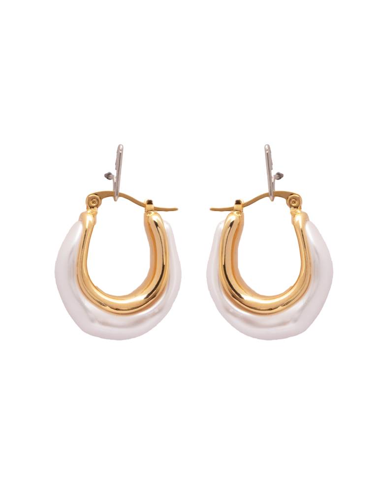 The Pearl Story - Ivory Pearl Bali Earrings : WFES57
