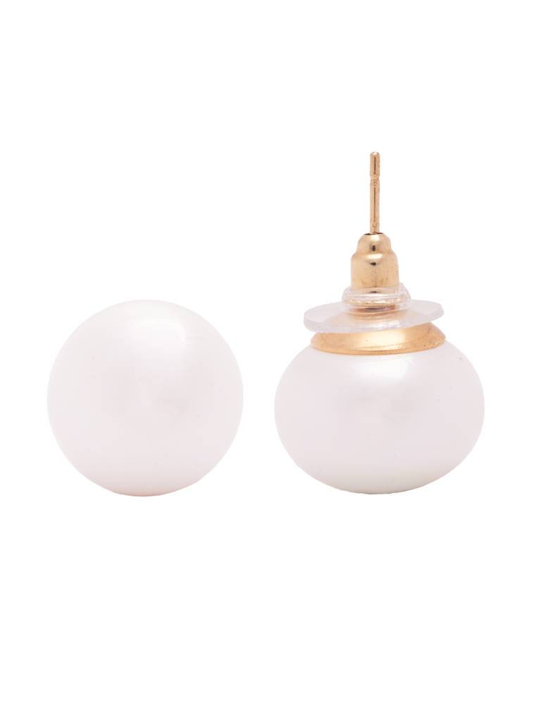 The Pearl Story - Ivory Satin Pearl Stud Earrings : WFES65