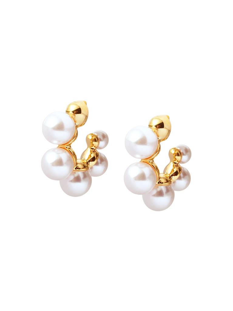 Pearl Clad Hoop Earrings : WFES67