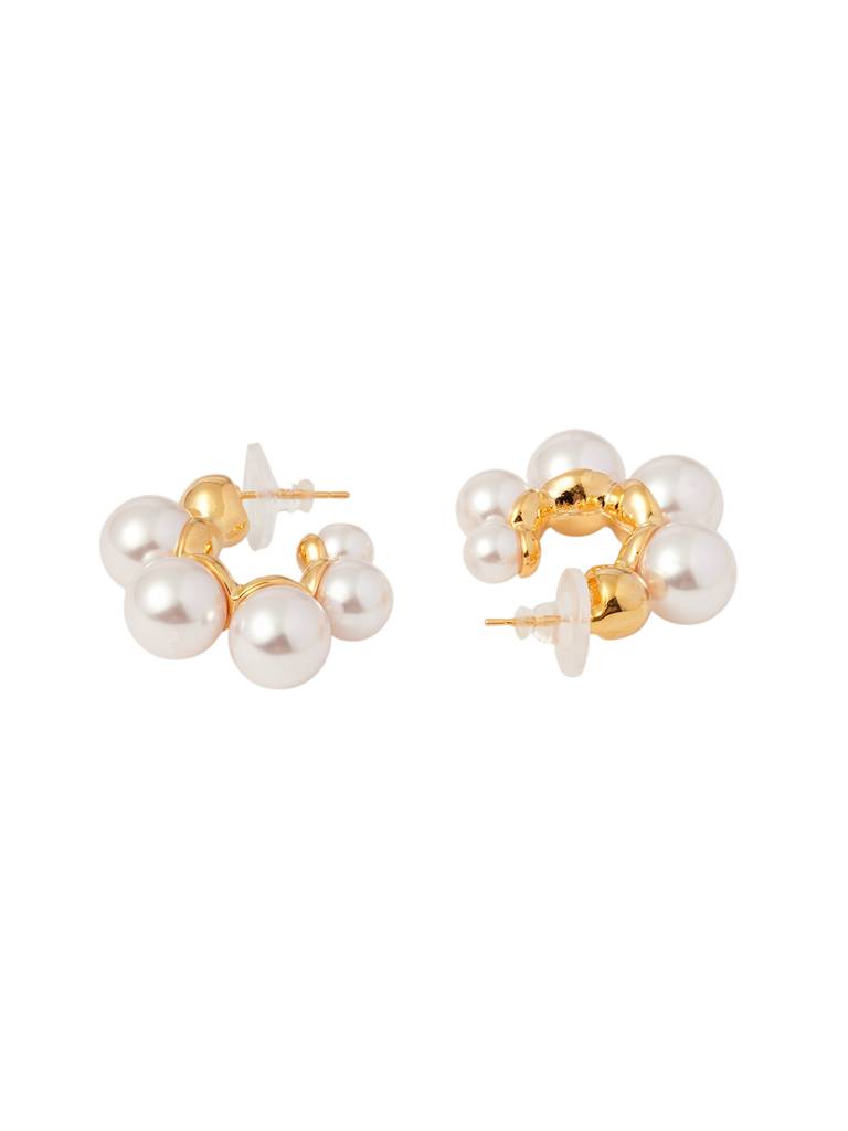 Pearl Clad Hoop Earrings : WFES67