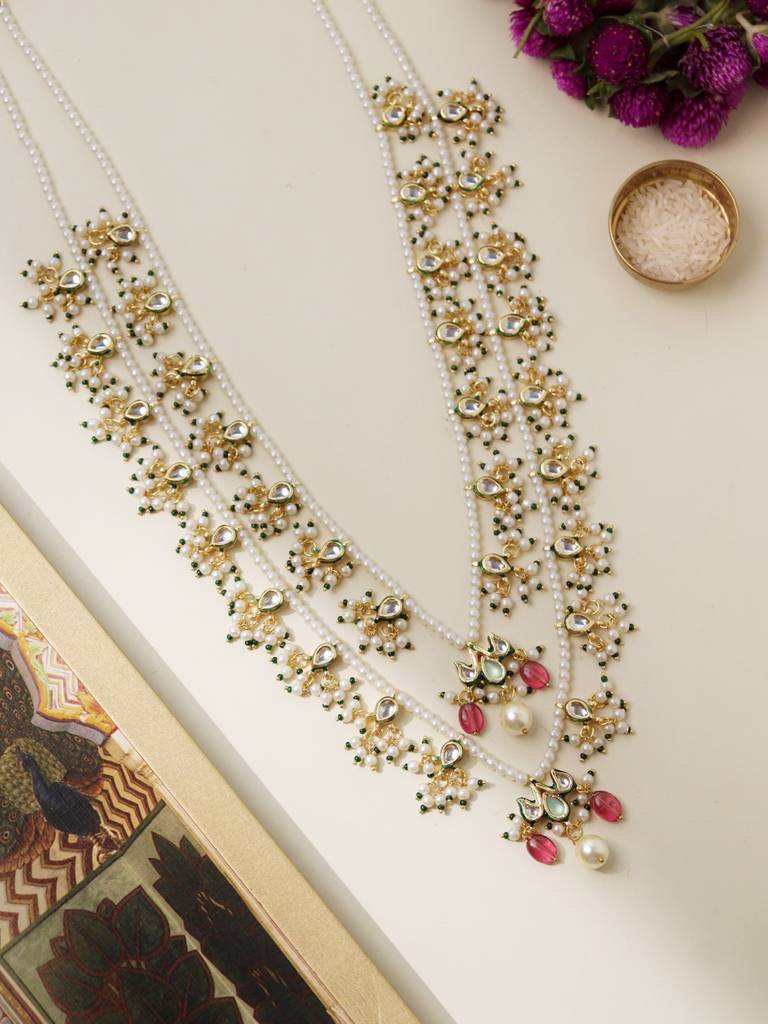 Dual String Pearl Drop Ranihar : WFNE455