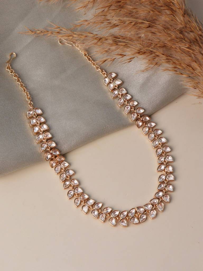 Enchanted Ivy Kundan Necklace/Sheeshphool : WFNE460