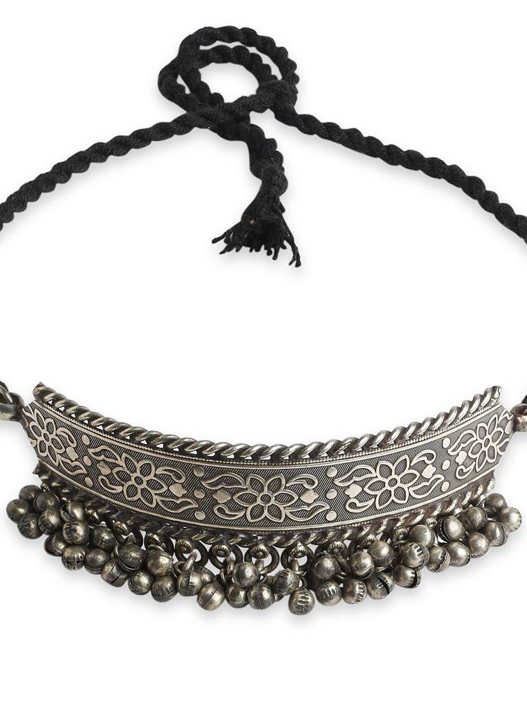 The Gripping Ghungroo Oxidised Collar Necklace : WFNO146