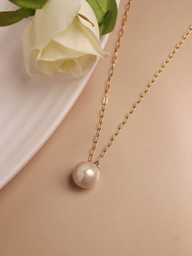 The Pearl Story- Amber Elixir Pearl Chain : WFNS200
