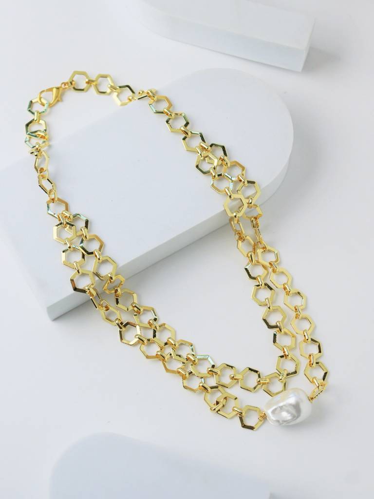Nova Dual Layered Glam Necklace : WFNS225