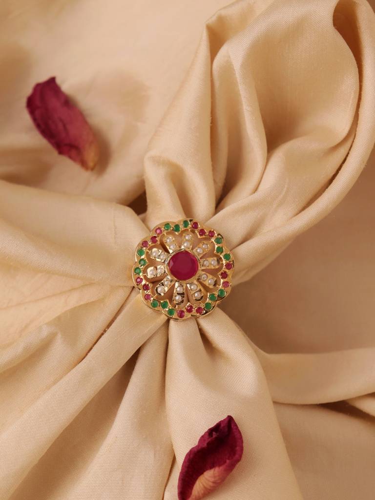 Meira Multi Coloured Pink Blossom Ring : WFRE201