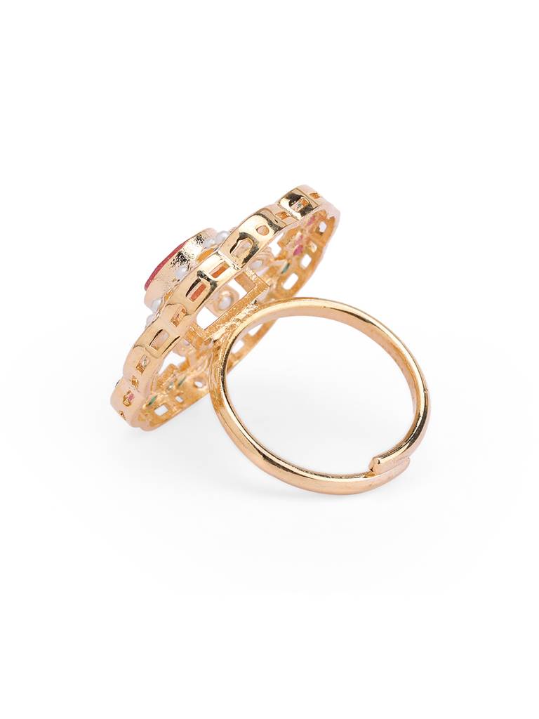 Meira Multi Coloured Pink Blossom Ring : WFRE201