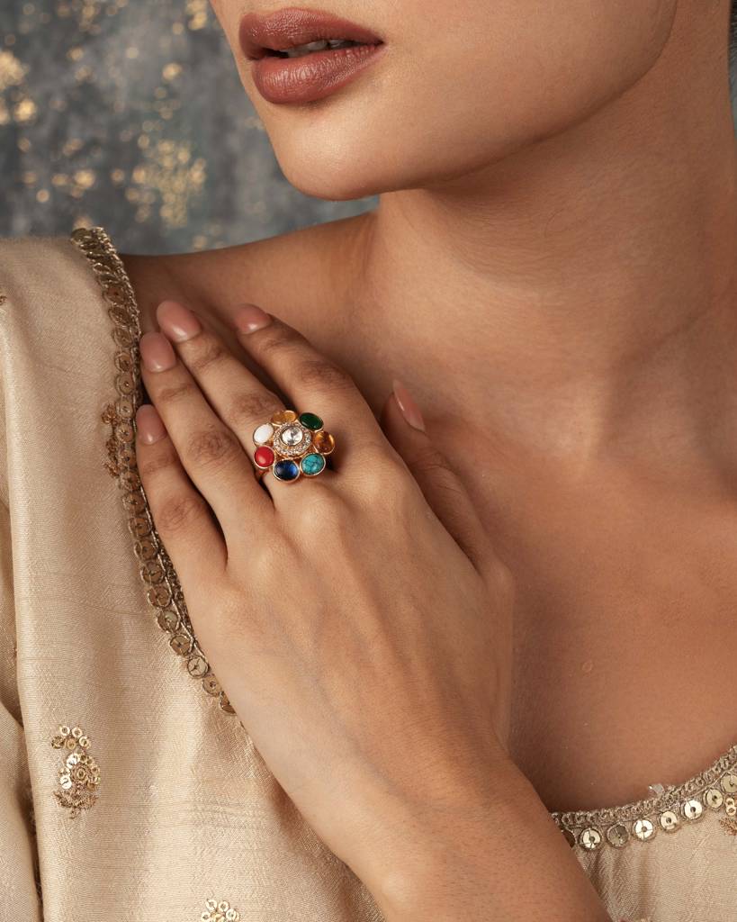 Meira Navratna Bloom Ring : WFRE206
