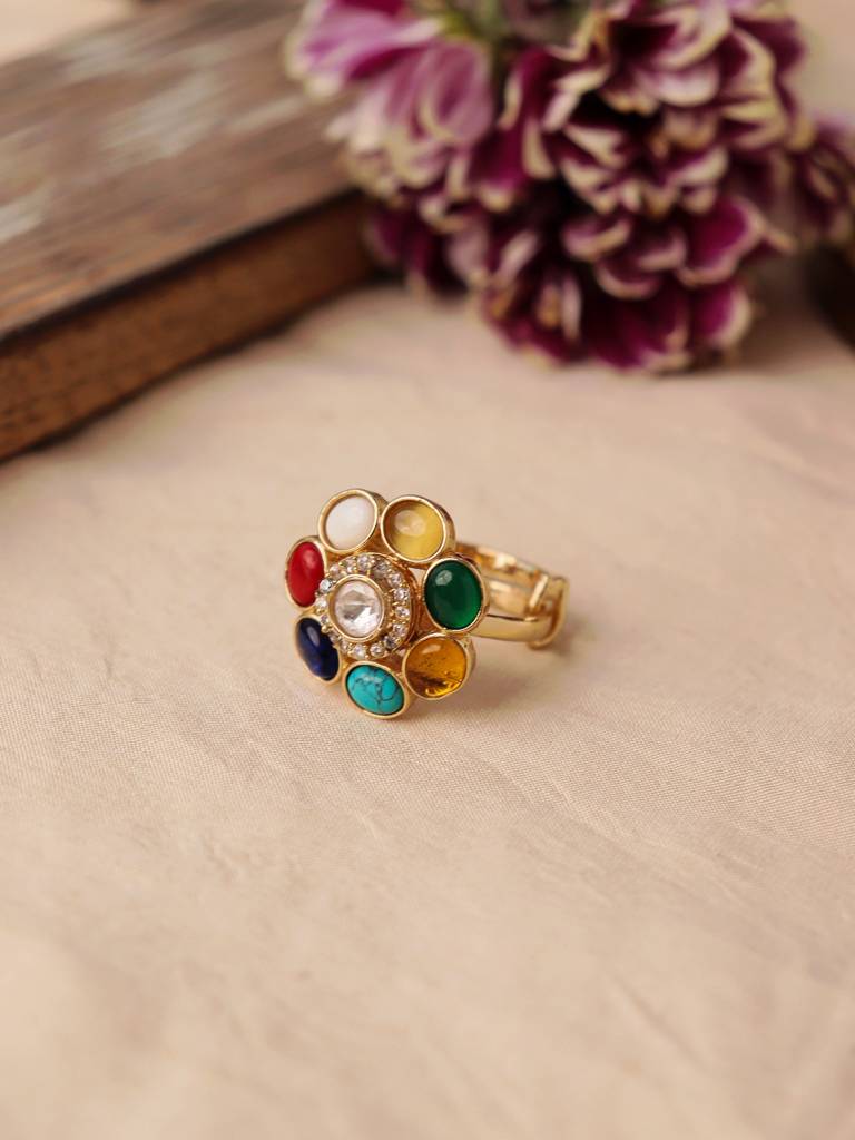 Meira Navratna Bloom Ring : WFRE206