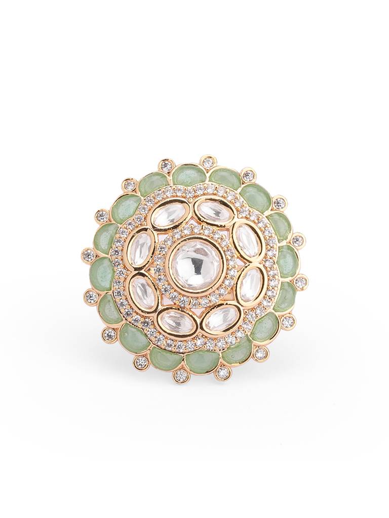 Meira Sage Symphony Kundan Ring : WFRE208