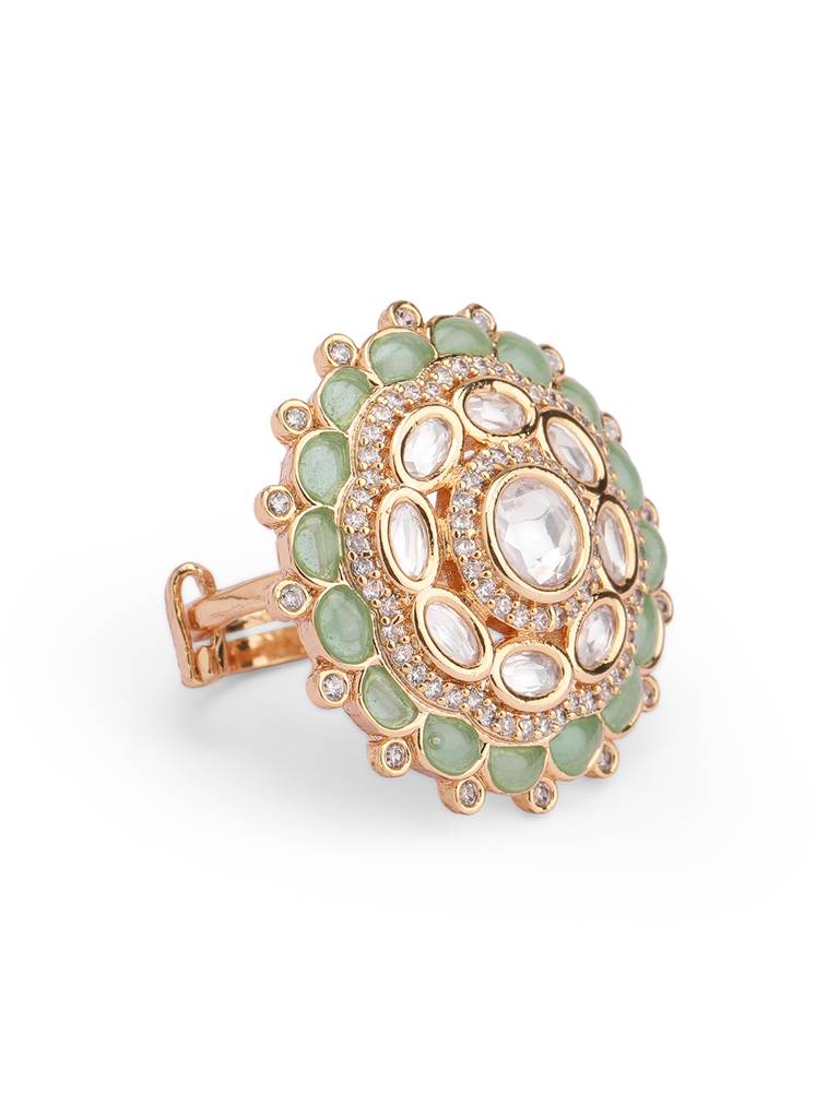 Meira Sage Symphony Kundan Ring : WFRE208