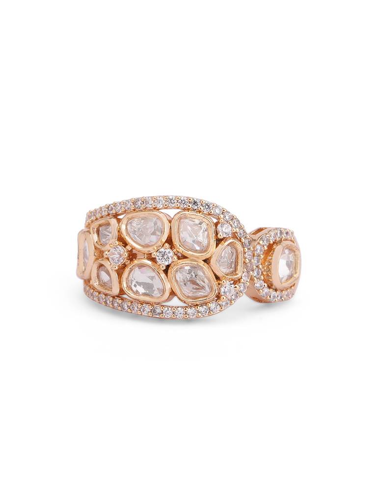 Meira Kundan Studded Cuff Ring : WFRE210