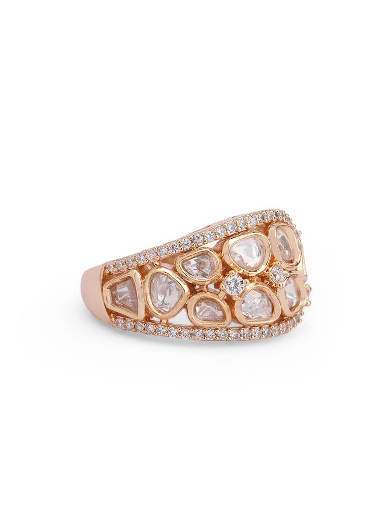 Meira Kundan Studded Cuff Ring : WFRE210