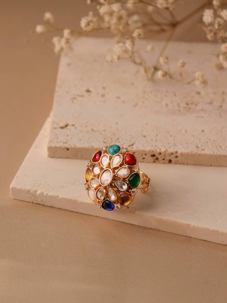 Meira Navratna & Polki Ring : WFRE212