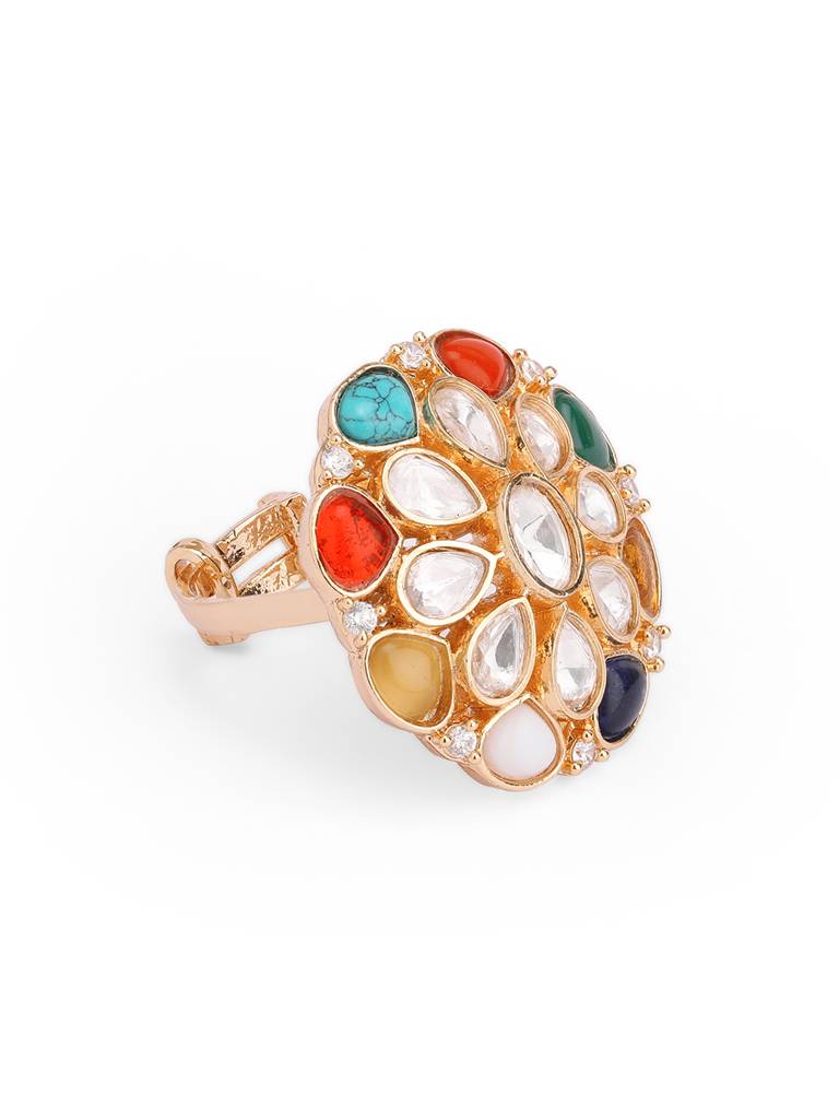 Meira Navratna & Polki Ring : WFRE212