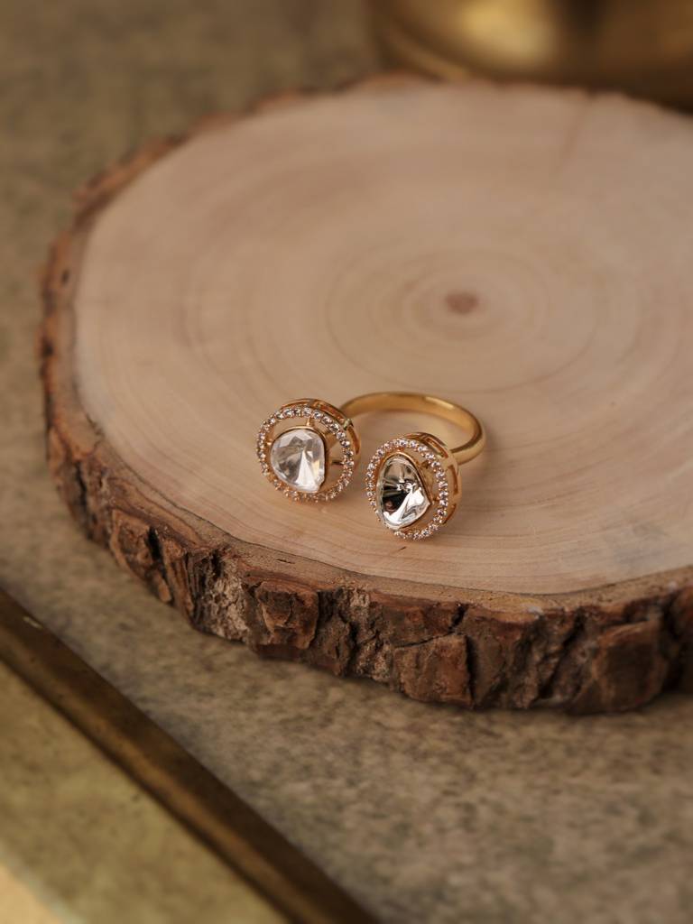 Meira Twin Kundan Ring : WFRE213