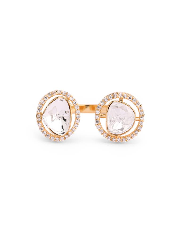 Meira Twin Kundan Ring : WFRE213