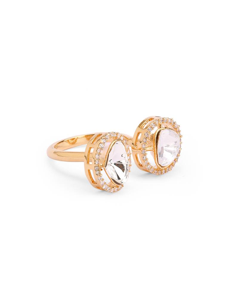Meira Twin Kundan Ring : WFRE213