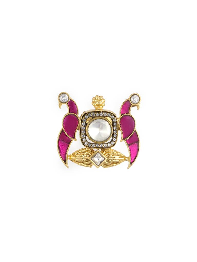 Twin Pink Peacock Ring : WFRE222