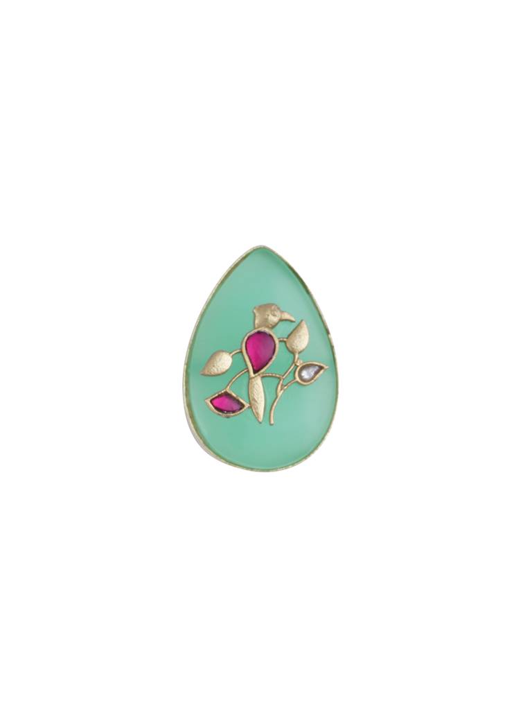 Sea Green Bird Emblem Ring : WFRE224