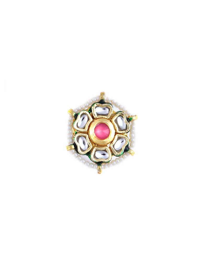 Floral Blush Kundan Ring : WFRE225