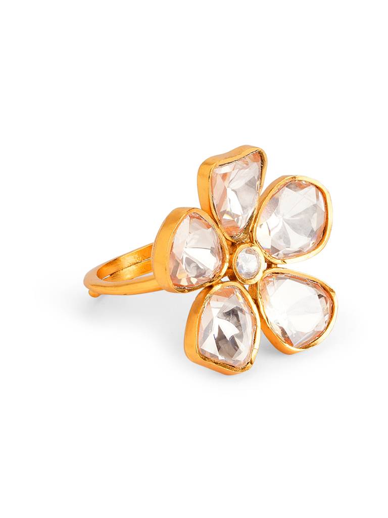 Jasmine Blossom Polki Ring : WFRE232
