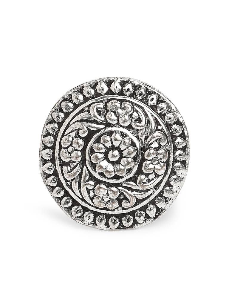 The Gypsy Embossed Floral Ring : WFRO31