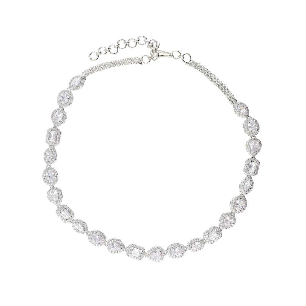 All Shapes Of You! Diamante Cubic Zirconia Necklace Set : WFSC115