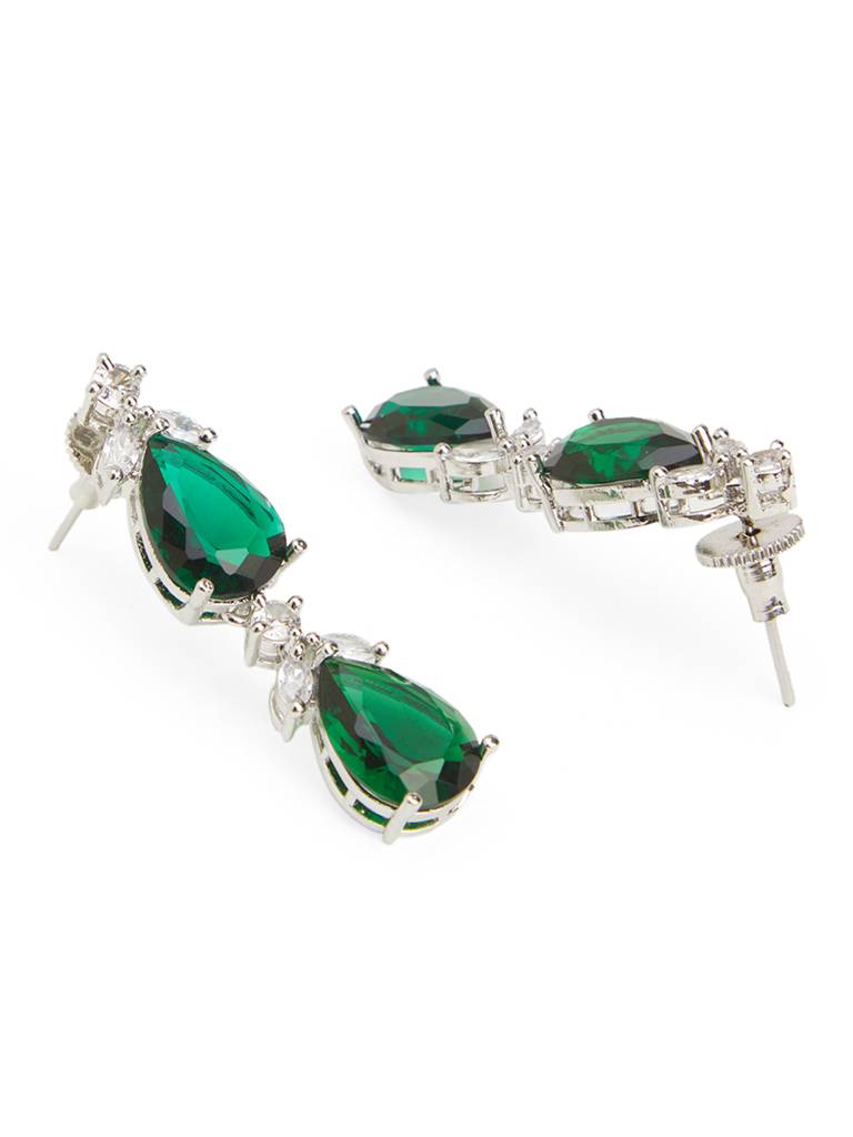 Green Garland Drop Necklace Set : WFSC127
