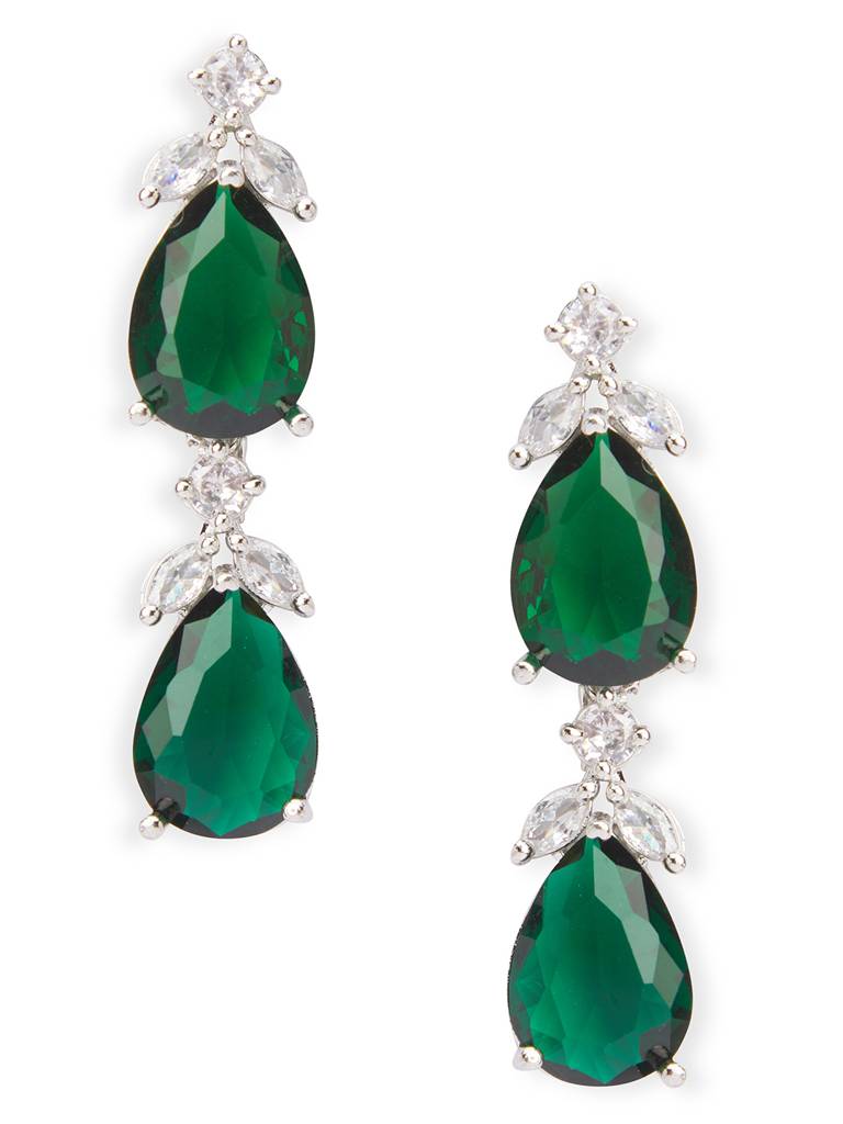 Green Garland Drop Necklace Set : WFSC127