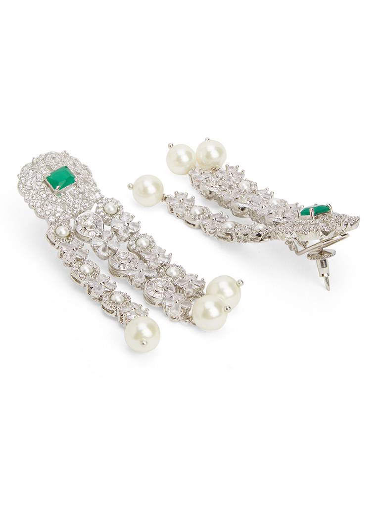 Oyester And Green Cz Choker Set : WFSC147
