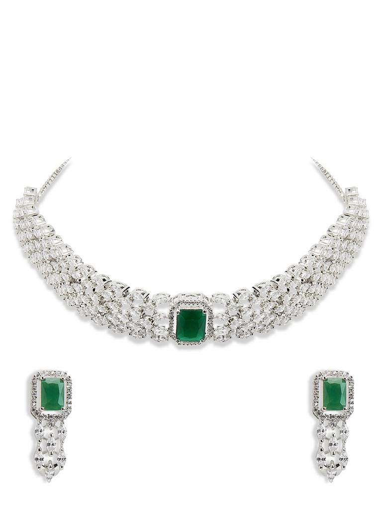 Diamante Emerald Princess Choker Set : WFSC162