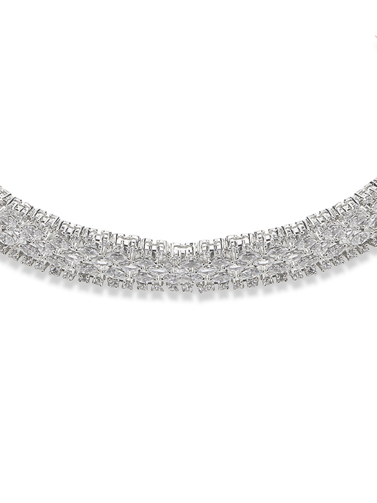 Diamante Celestial Bloom Choker Set : WFSC166