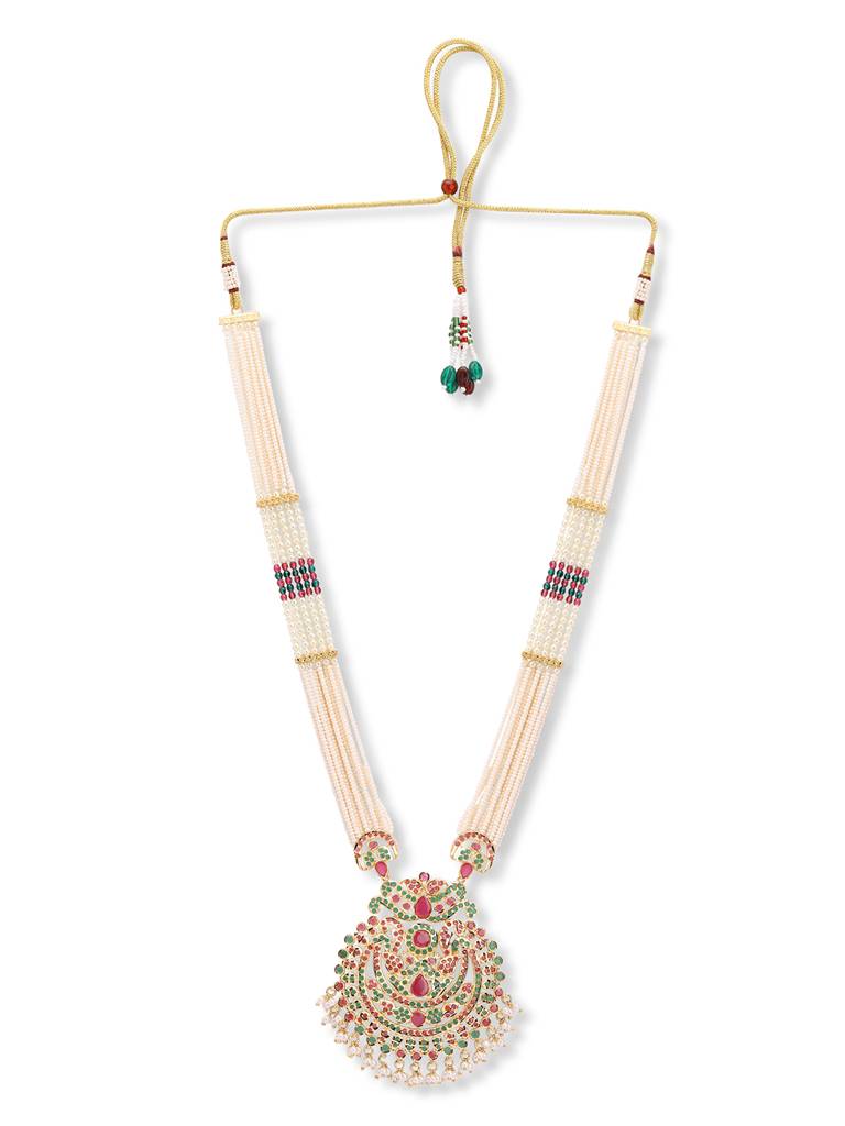 Meira Colour Spring Jadau Long Necklace Set : WFSE110