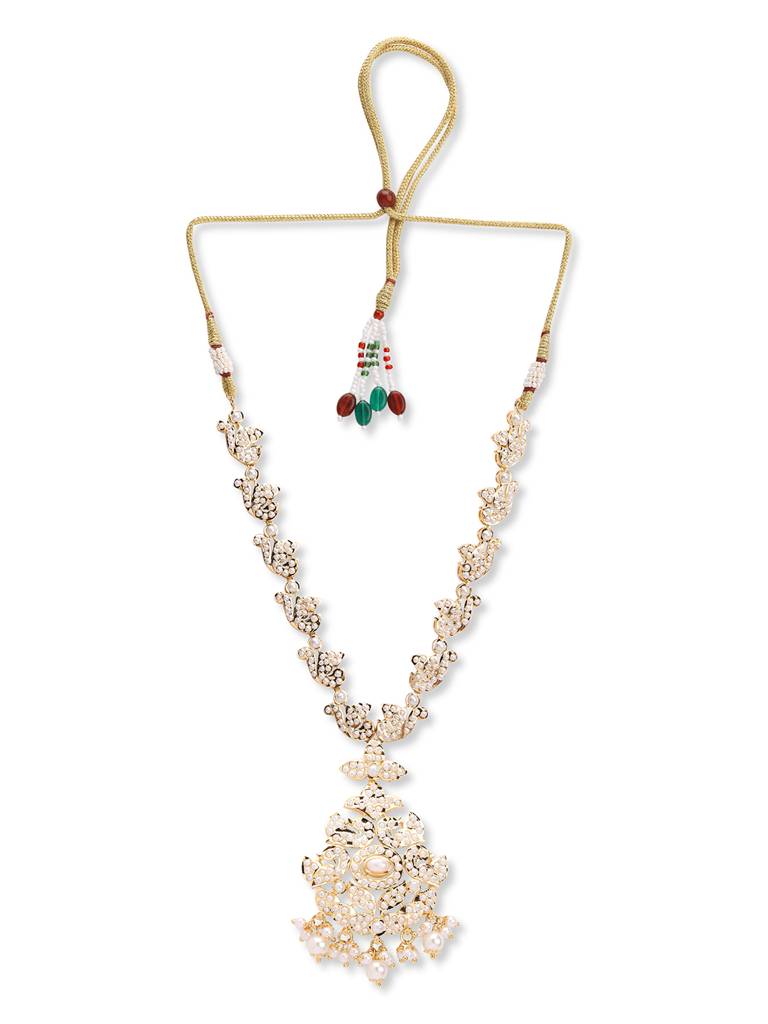 Nizami Pearl Studed Jadau Necklace Set : WFSE115