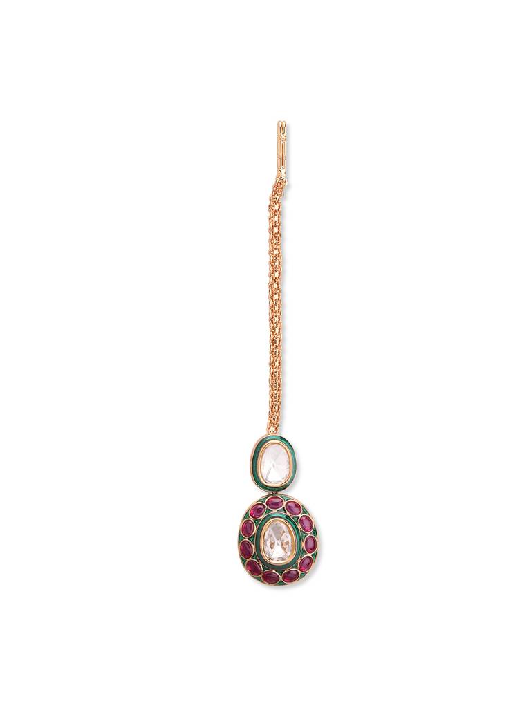 Opulent Meira Enameled Kundan Necklace Set : WFSE117
