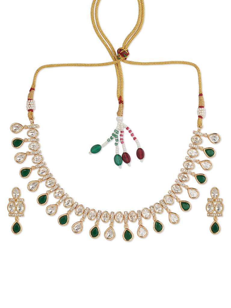 Meira Drops Of Shimmer Necklace Set : WFSE120