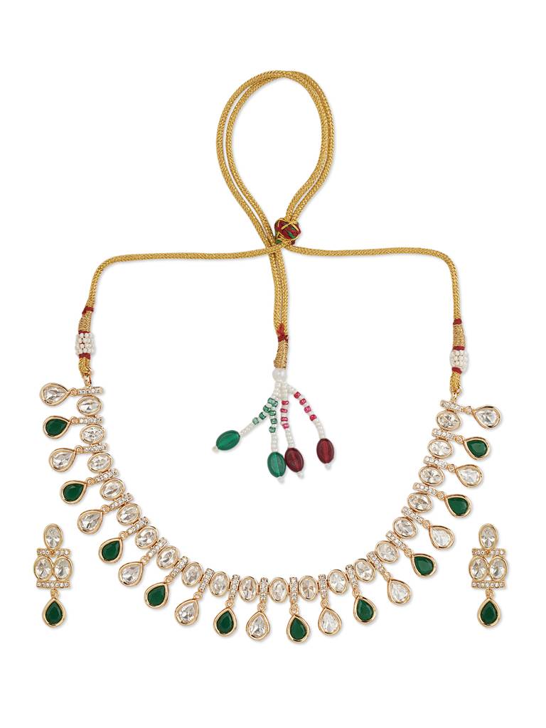 Meira Drops Of Shimmer Necklace Set : WFSE120