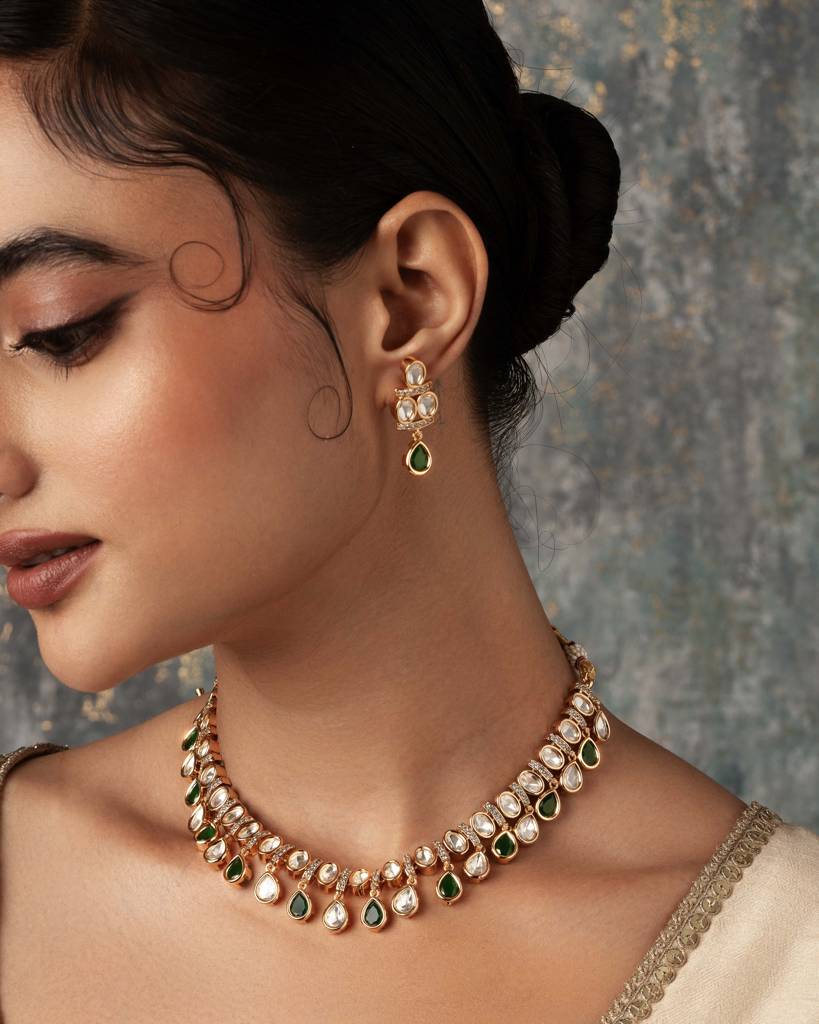 Meira Drops Of Shimmer Necklace Set : WFSE120