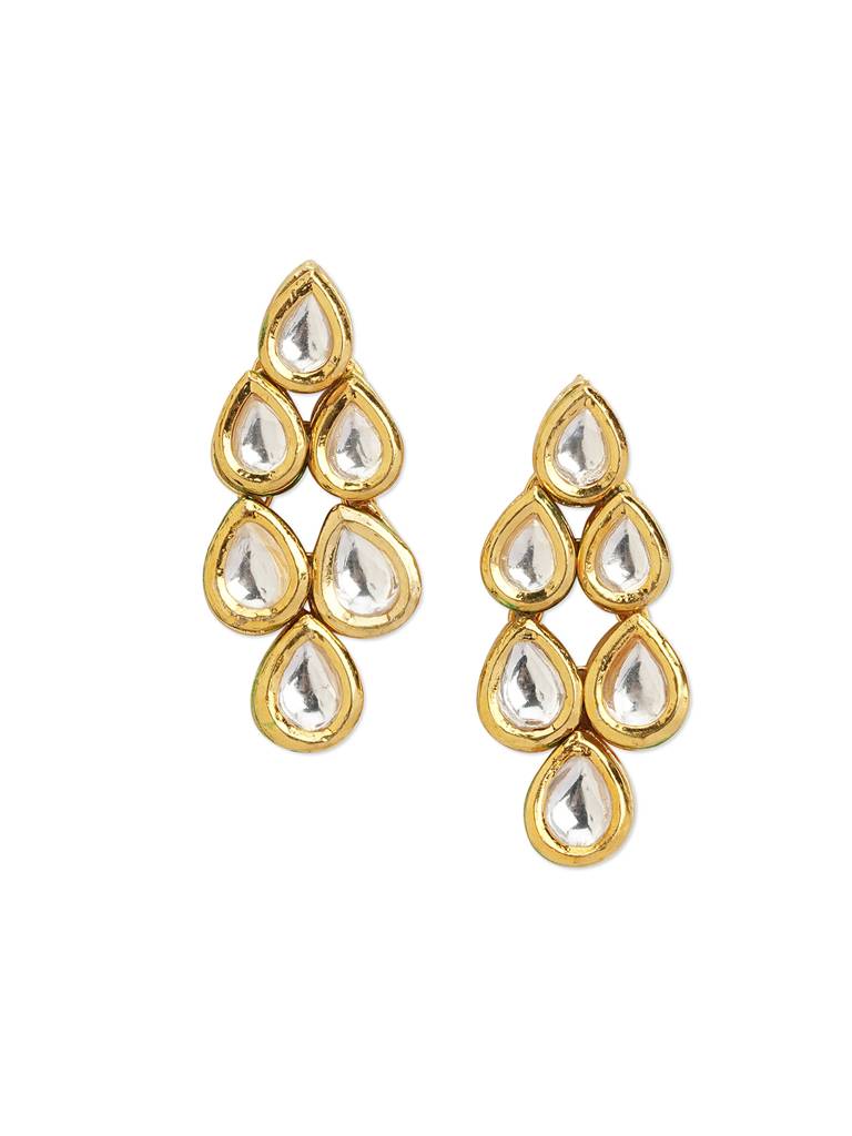 Meira Tear Drop Kundan Necklace Set : WFSE121