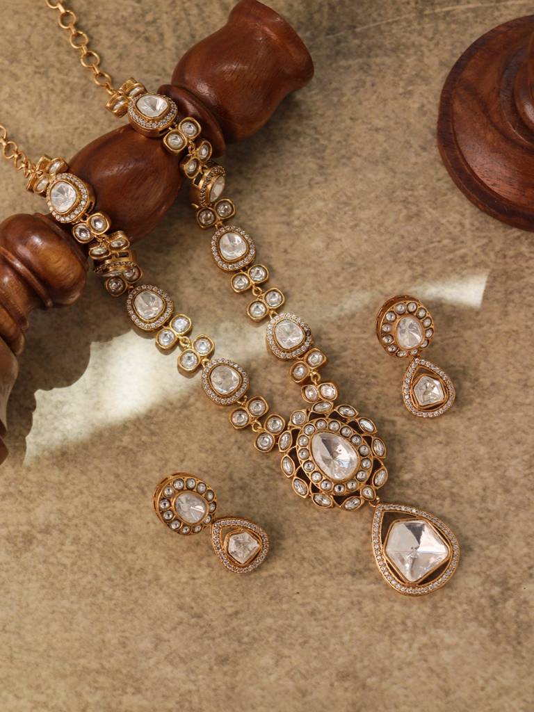 Splendour Of Meira Statement Polki Set : WFSE124